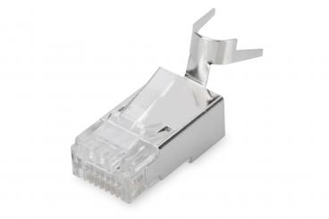 Modularstecker für Rundkabel, CAT 6A, geschirmt, Pass through Stecker 