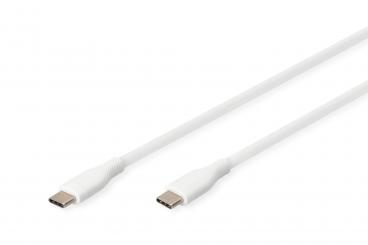 USB-C Silikon Anschlusskabel, 1m, weiß 