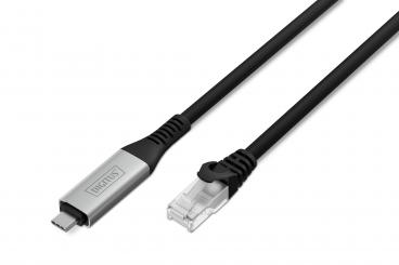 USB-C 3.2 Gen1 - RJ45 Ethernet Kabel, 1Gbit/s, 15m 