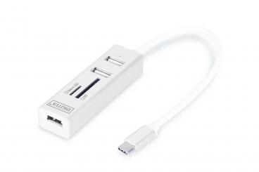USB Typ-C™ OTG 3-Port Hub + Kartenleser 