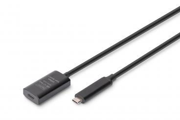Aktives USB 3.2 Gen2 10G Verlängerungskabel, USB-C - USB-C, 5m 