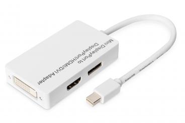 Mini DisplayPort Adapter / Konverter - Mini DP auf DisplayPort, HDMI + DVI 