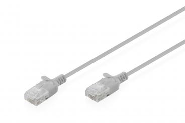 CAT 6 U-UTP Slim patch cable, 0.5 m, gray 