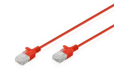 CAT 6 U-UTP Slim patch cable, 1 m, red 