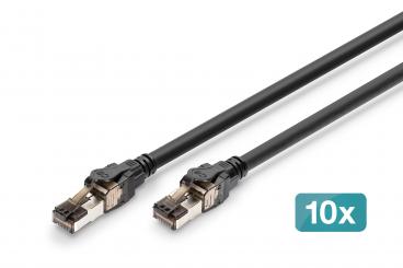 CAT 8.1 S/FTP patch cable, 3 m, 10 pieces 