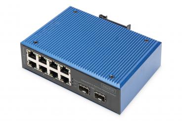 Industrieller 8+2-Port Fast Ethernet Switch 