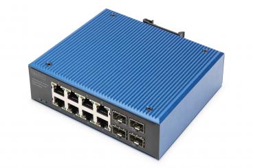 Industrieller 8+4 -Port Gigabit  Ethernet PoE Switch 