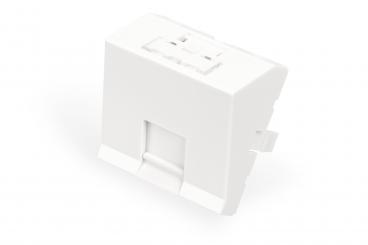 Frontplatte, 1-Port, 45 x 45 mm, abgewinkelt, für Rahmen DN-93802-5-SH 