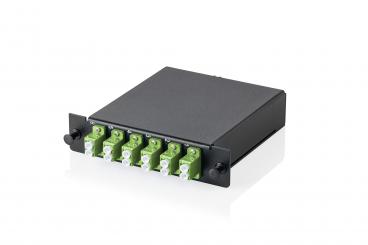 MPO Kassette, Singlemode OS2, LC/APC DX, LC/APC auf MPO, für 3 Kassettenfelder 