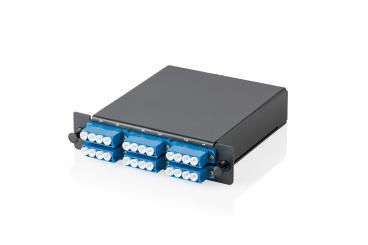 MPO Kassette, Singlemode OS2, LC/Quad, LC auf MPO, für 3 Kassettenfelder 