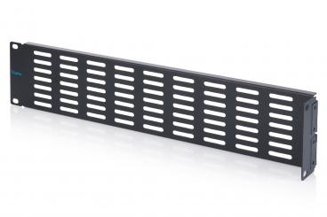 Blank cover with ventilation grille and hinge for 482.6 mm (19") enclosures 