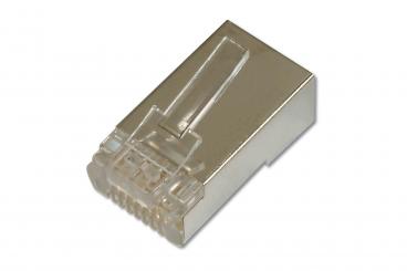 Modular plug for round cable, shielded, 100 pcs. 