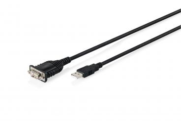 Kabel przejściowy USB 2.0 na RS232, 1,8 m, zintegrowany chipset FTDI FT232RNL 
