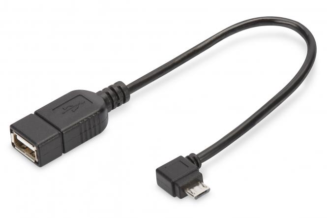 USB adapter/pretvarač, OTG, micro B/St - A/Bu, 0,15 m 