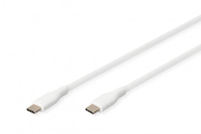 USB-C silikonski spojni kabel, 0,5 m, bijeli 