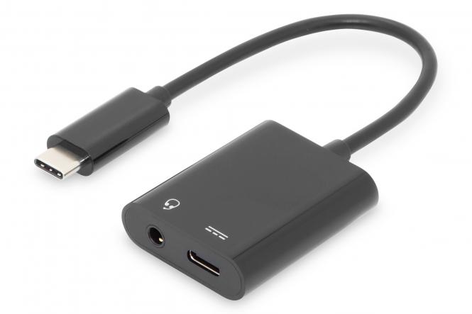 USB Type-C adapter/pretvarač, Type-C u USB Type-C + 3,5 mm priključak 