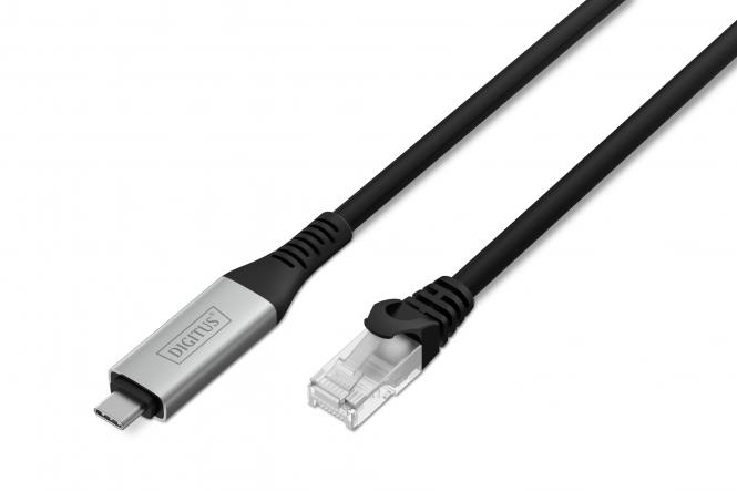 USB-C - RJ45 Ethernet Kabel, 1Gbit/s, 2m 