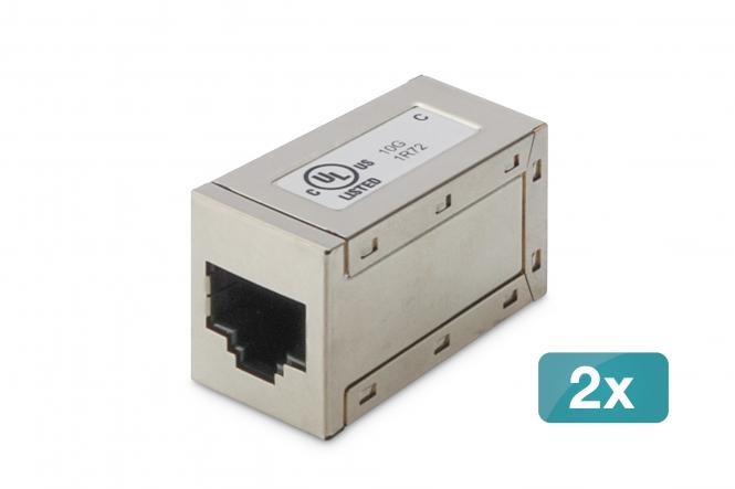 CAT 6, modular couplers, shielded - 2 pieces 