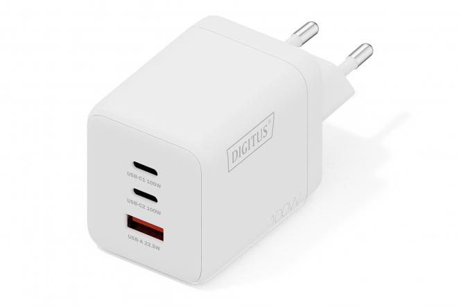 USB GaN punjač 100W, 2x USB-C, 1x USB-A 