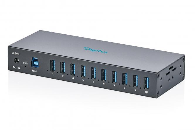 USB 3.2 Gen 1 Industrial Hub, 10-Port 