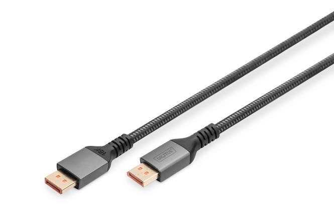 16K DisplayPort Anschlusskabel, Version 2.1,  1m, 80G, schwarz 