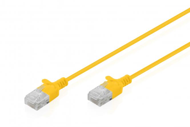 CAT 6 U-UTP Slim patch cable, 1 m, yellow 