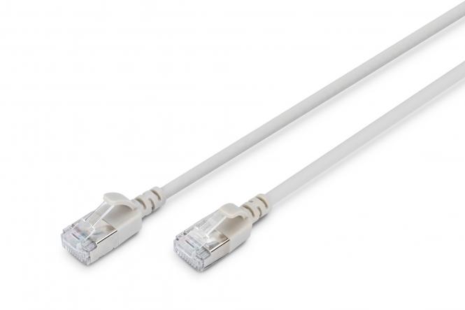 CAT 6A F-FTP Slim Patchkabel, 10 m, Grau 