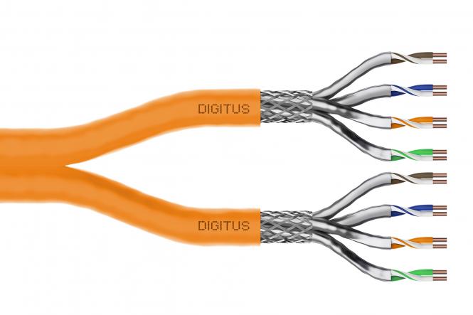 CAT 7 S/FTP data cable - installation cable, 100 m, duplex, Cca 