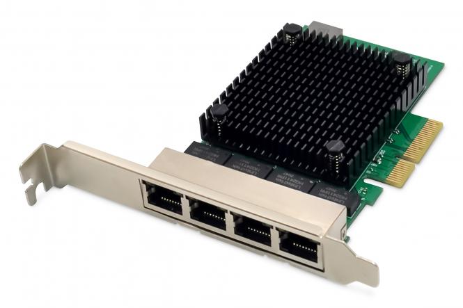 4 port 2.5 Gigabit Ethernet network card, RJ45, PCI Express, Realtek chipset 