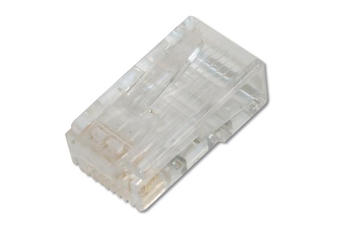 CAT 6 modular plug for round cable, unshielded, 100 pcs. 