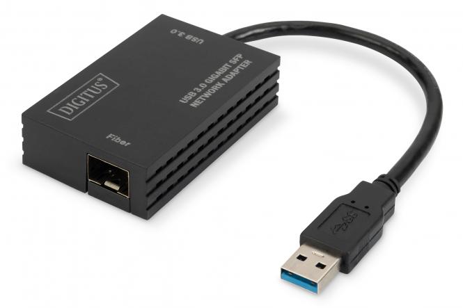 Adaptador de rede USB 3.0 Gigabit SFP 