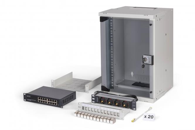 Zestaw sieciowy SOHO Pro, 254 mm (10") - 9U, 315 x 300 mm (szer. x gł.) 