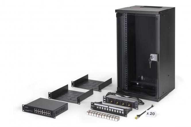 Zestaw sieciowy SOHO Pro, 254 mm (10") - 12U, 315 x 300 mm (szer. x gł.) 