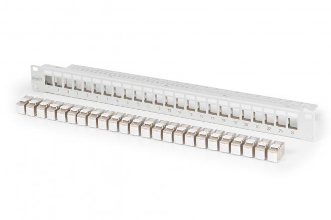 Modulares Patch Panel, 24-Port, bestückt mit 24x DN-93615 