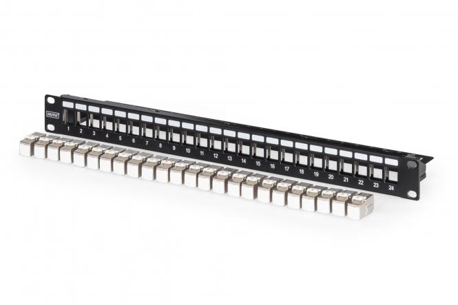 Modulares Patch Panel, 24-Port bestückt mit 24x DN-93615 