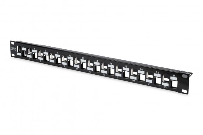 Modularni patch panel, 24 priključka, stepenasti 