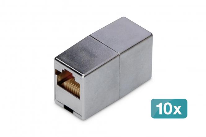 CAT 5e, Class D, RJ45 Modular Coupler - 10 pieces 