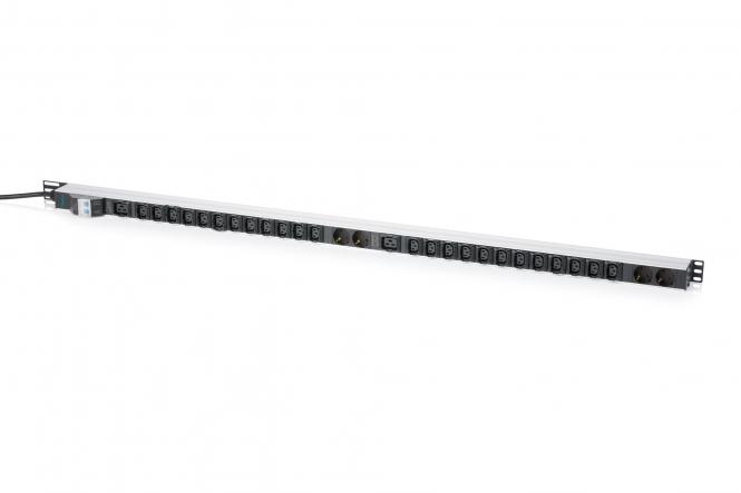 Basis IT PDU, single-phase 32 A, 24 x C13, 2 x C19, 4 x grounded outlets, 3 m power cord, IEC 60309 32 A plug 