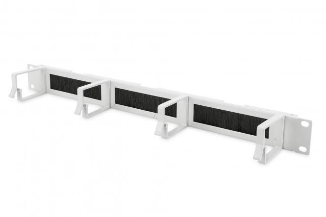 Kabelrangierpanel mit Bürstenleisten für 483 mm (19")-Schränke, 1HE 