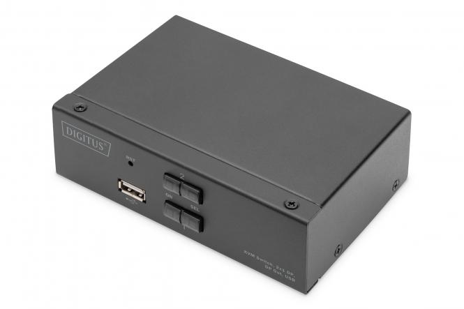KVM Switch, 2x1  DP, DP Out,USB 