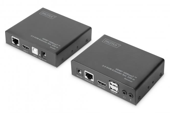 4K HDMI HDBaseT™ 2.0 KVM ekstender set, 100 m 
