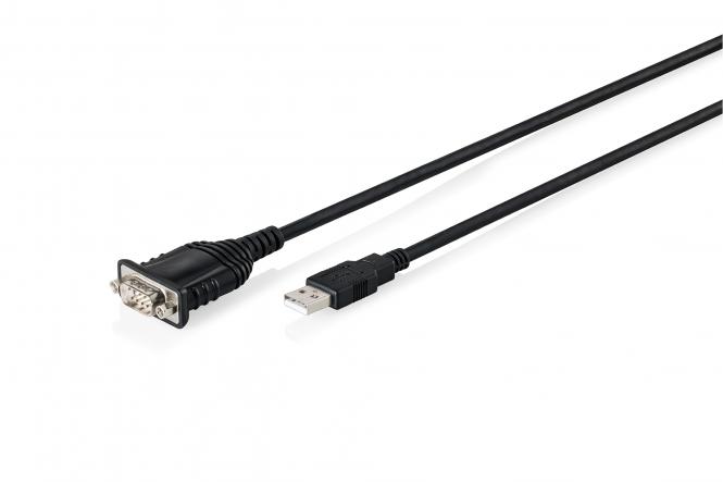 Kabel przejściowy USB 2.0 na RS232, 1,8 m, zintegrowany chipset FTDI FT232RNL 