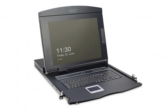17" LCD KVM Console, 16-Port VGA, turkish Keyboard 