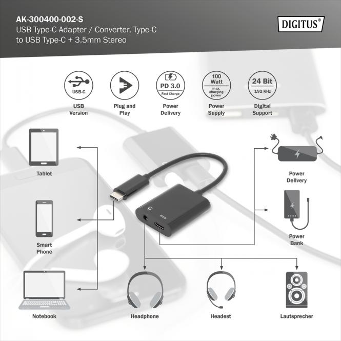 DIGITUS by ASSMANN Shop | USB-C adapter / converter, USB-C to USB