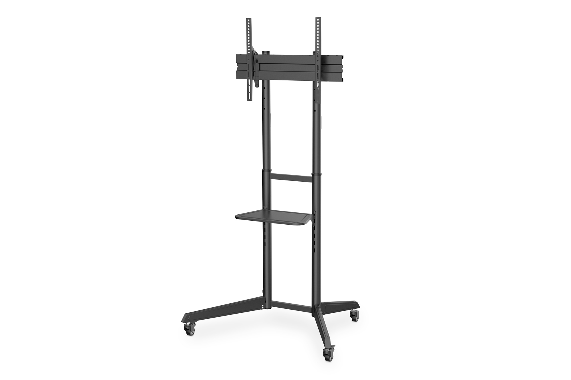TV Presentation Cart 37-70 Inch Black With Shelf