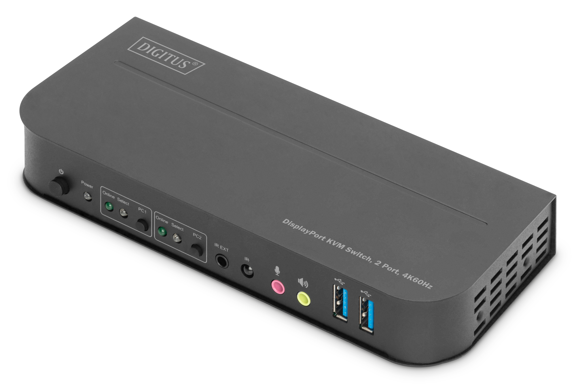 Digitus 2-Port KVM Switch - 2xDP Input, HDMI Output, USB